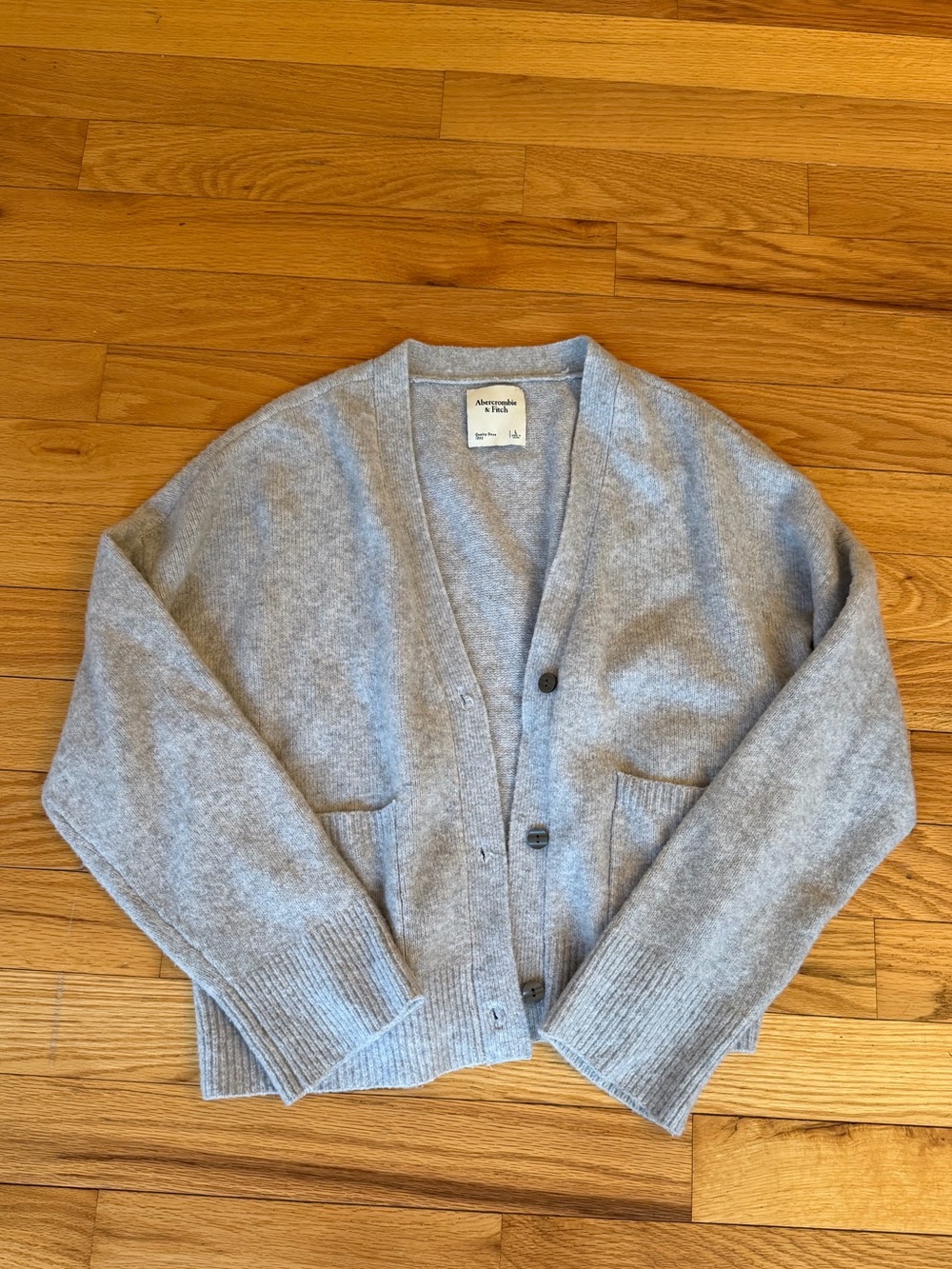 Abercrombie and Fitch Grey Cardigan Sweater Large
